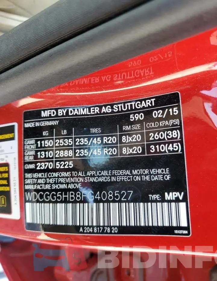 WDCGG5HB8FG408527 Photo# 13