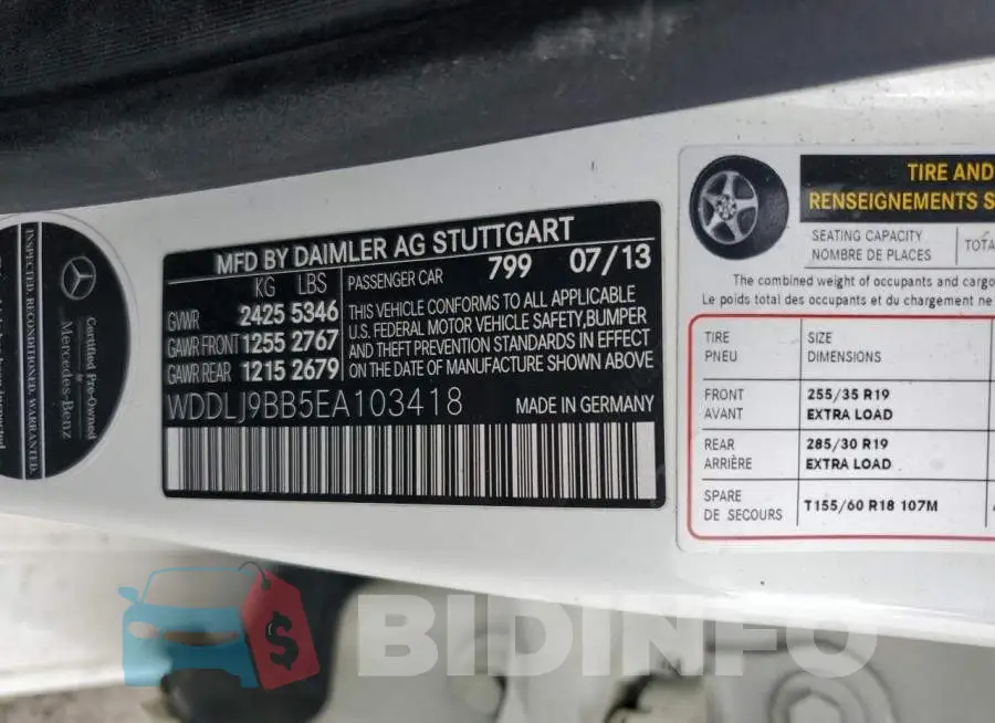 WDDLJ9BB5EA103418 Photo# 12