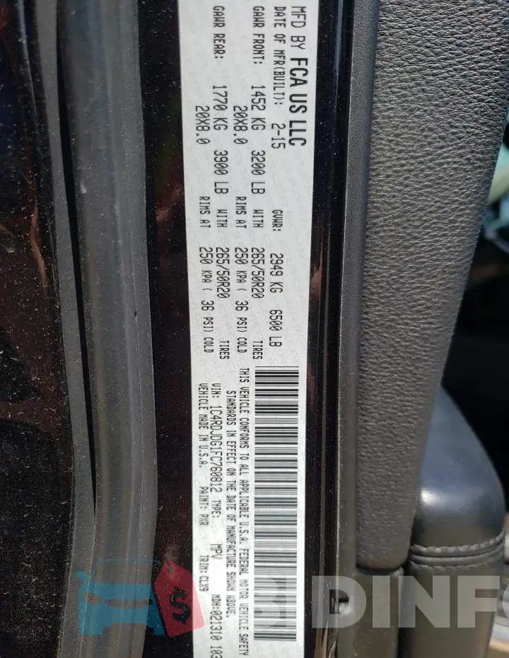 1C4RDJDG1FC760812 Photo# 13