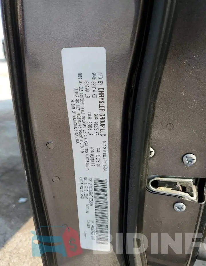 2C3CDXBG0FH724896 Photo# 12