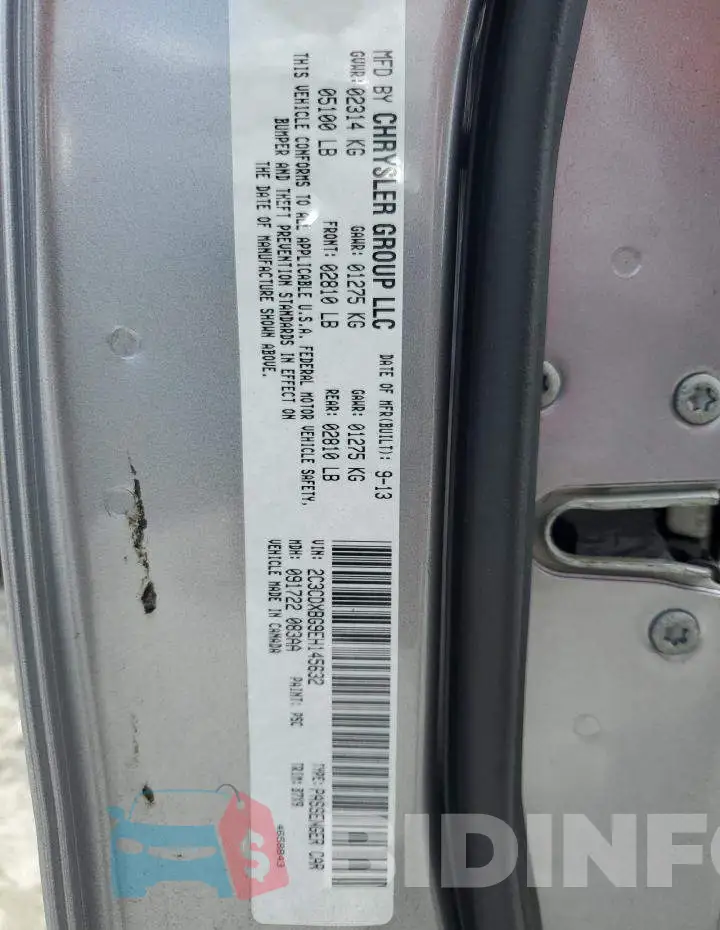 2C3CDXBG9EH145632 Photo# 13