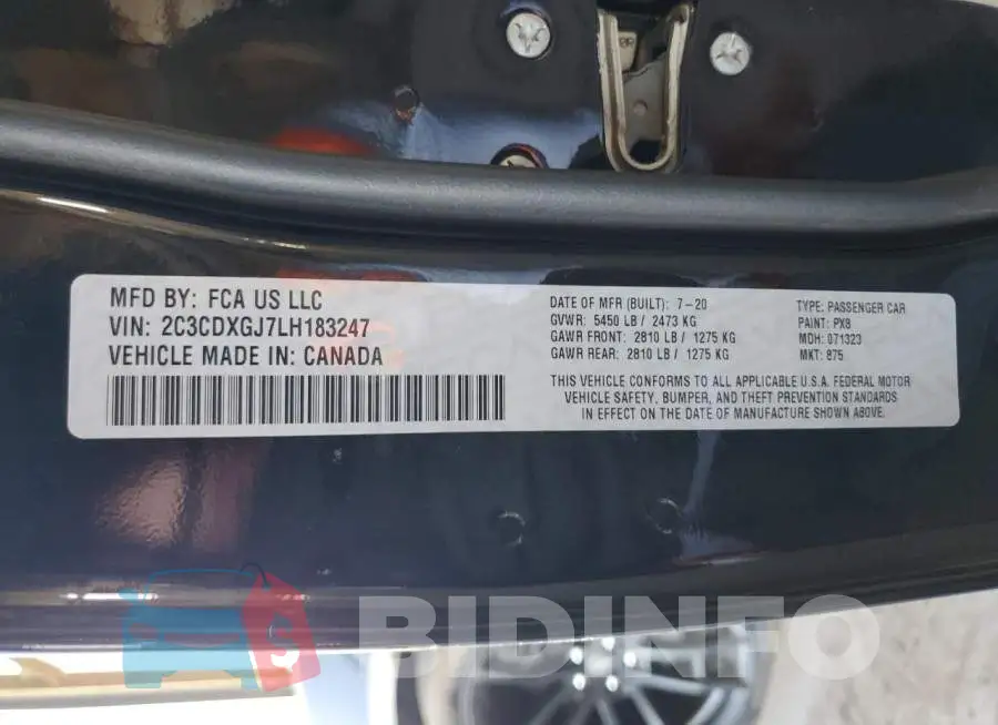 2C3CDXGJ7LH183247 Photo# 12
