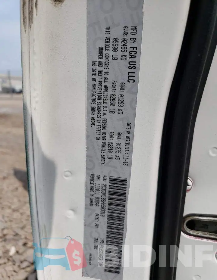2C3CDXL98HH503310 Photo# 12