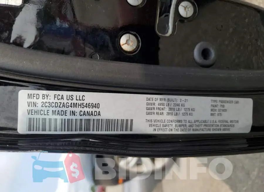 2C3CDZAG4MH546940 Photo# 12