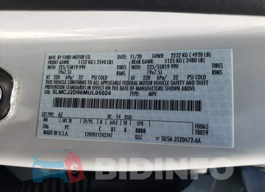 5LMCJ2D96MUL05024 Photo# 13