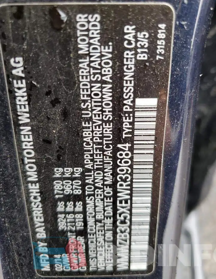 WMWZB3C5XEWR39684 Photo# 12