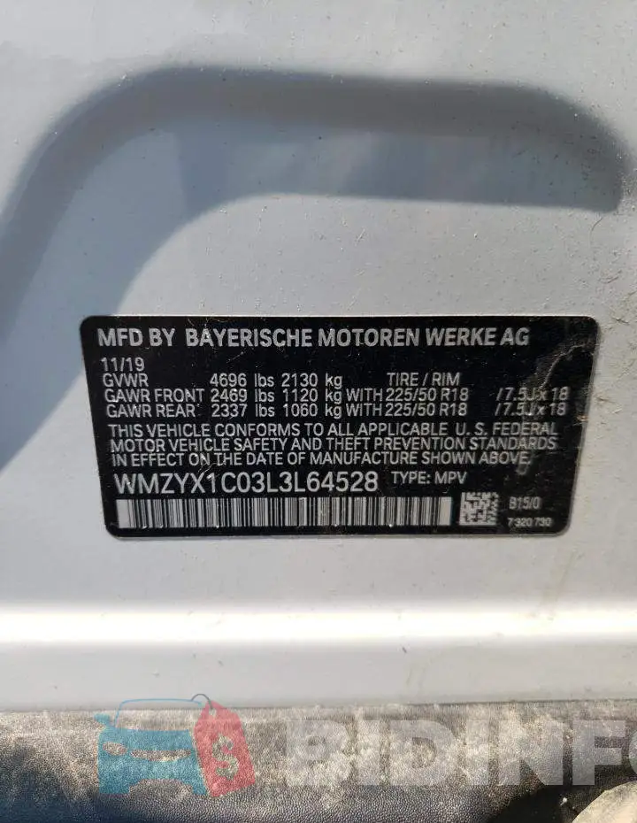 WMZYX1C03L3L64528 Photo# 12