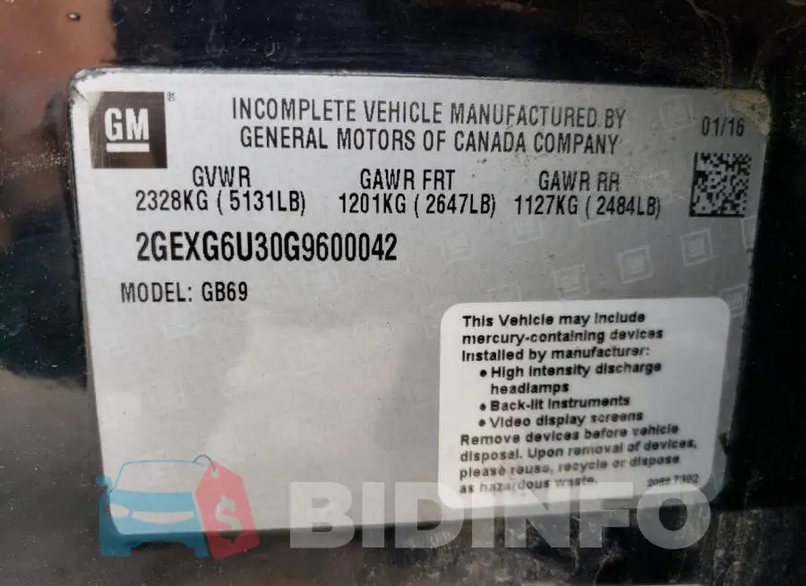 2GEXG6U30G9600042 Photo# 12