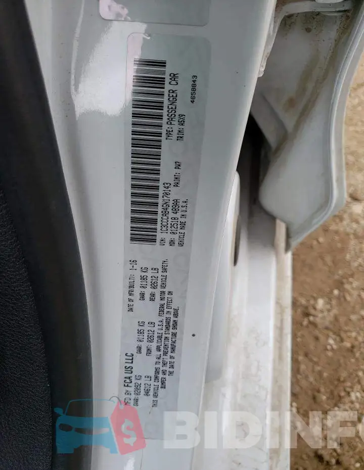 1C3CCCAB4GN170143 Photo# 12