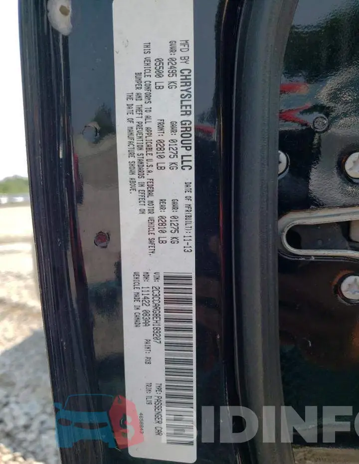 2C3CCARG8EH189207 Photo# 12