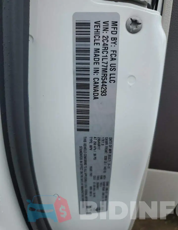 2C4RC1L77MR544293 Photo# 13