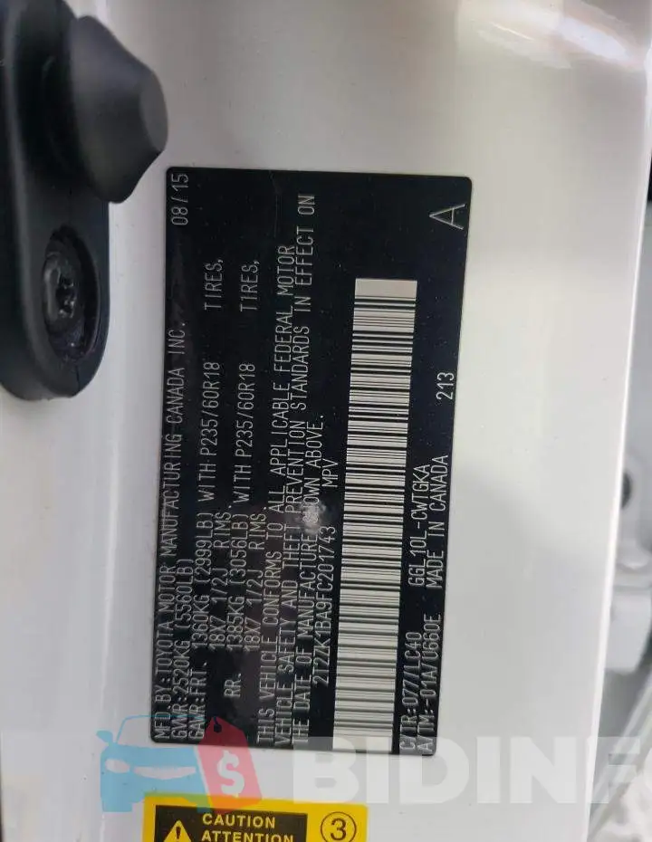 2T2ZK1BA9FC201743 Photo# 13