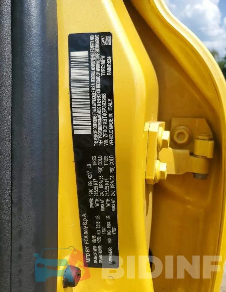 ZFBCFXBT4GP393968 Photo# 13