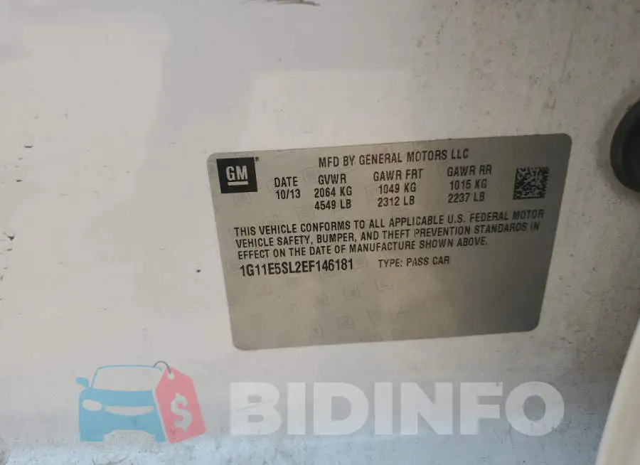 1G11E5SL2EF146181 Photo# 12