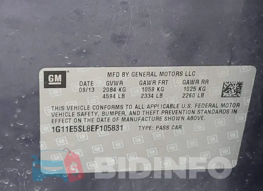 1G11E5SL8EF105831 Photo# 13
