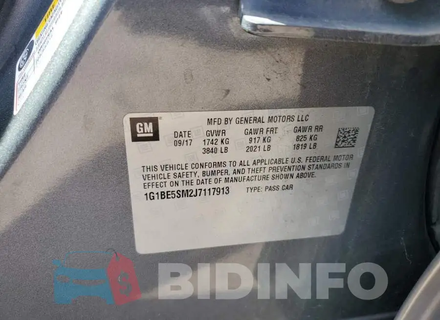 1G1BE5SM2J7117913 Photo# 12