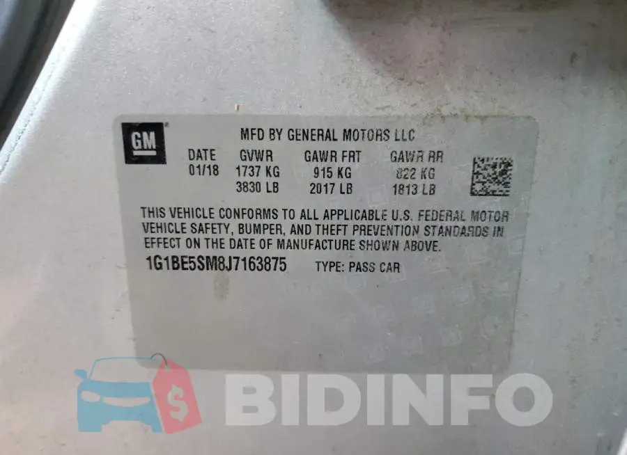 1G1BE5SM8J7163875 Photo# 12