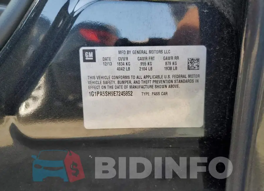 1G1PA5SH9E7245852 Photo# 13