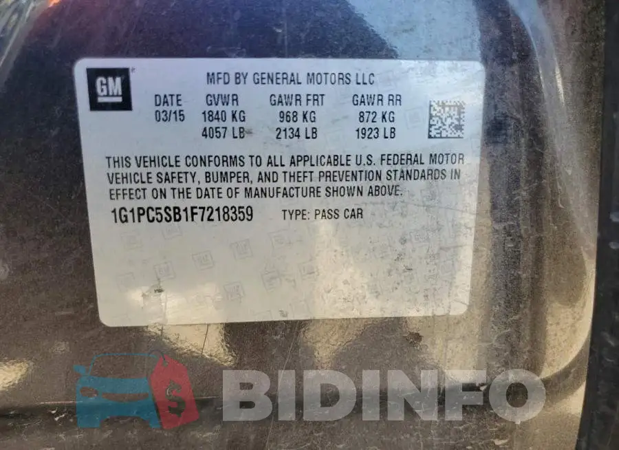 1G1PC5SB1F7218359 Photo# 12