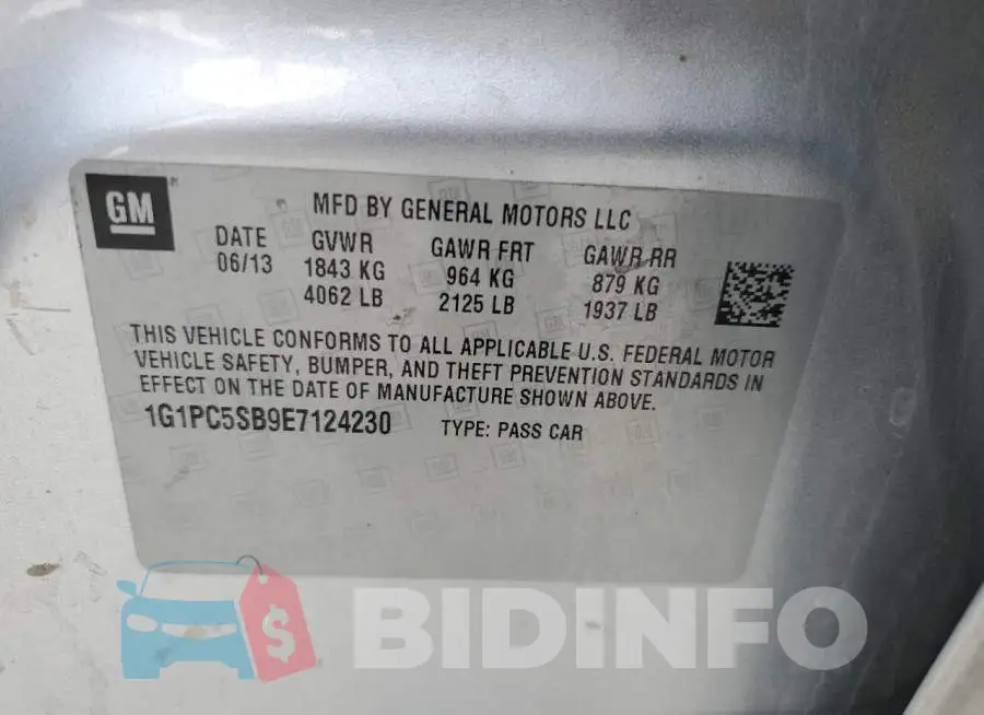 1G1PC5SB9E7124230 Photo# 13