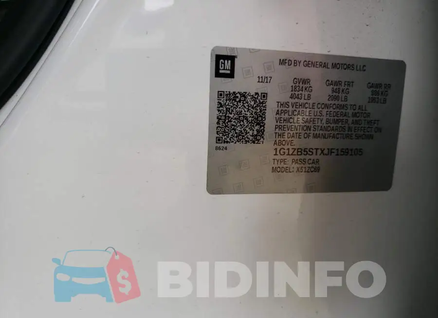 1G1ZB5STXJF159105 Photo# 12