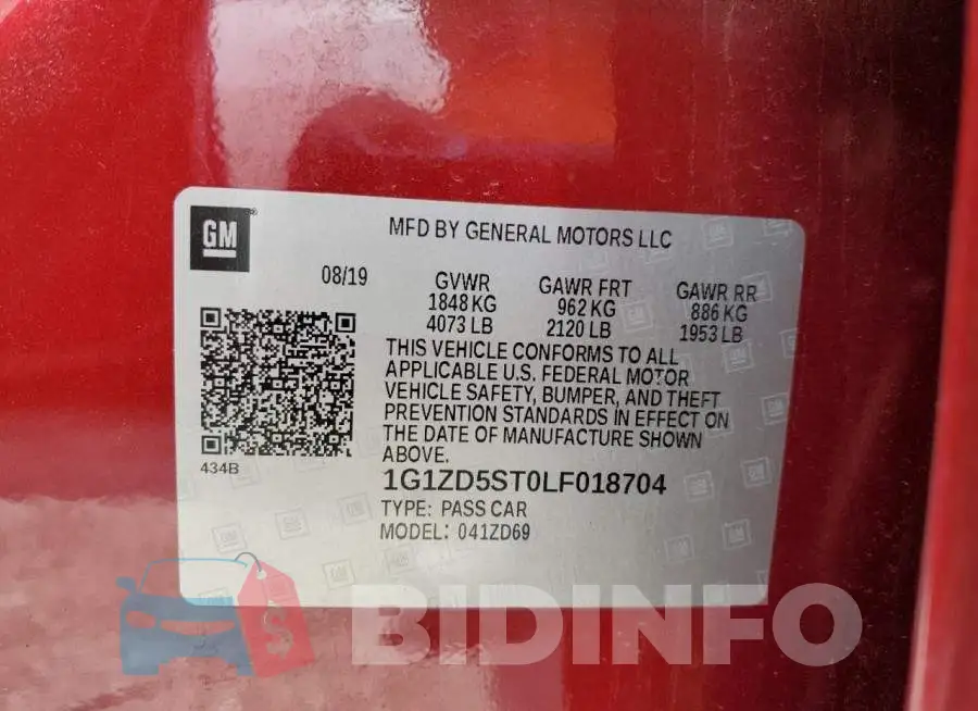 1G1ZD5ST0LF018704 Photo# 13