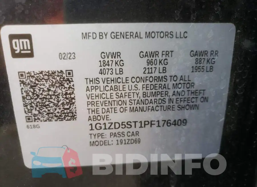 1G1ZD5ST1PF176409 Photo# 12