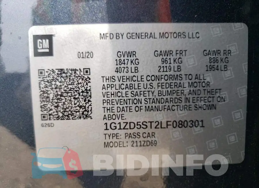 1G1ZD5ST2LF080301 Photo# 13