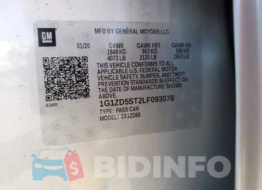 1G1ZD5ST2LF093078 Photo# 12