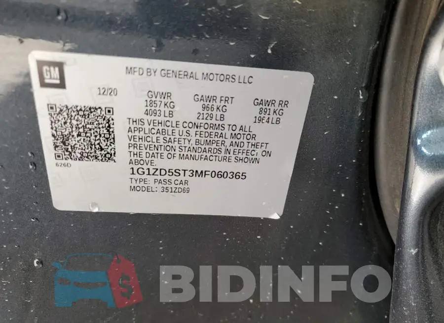 1G1ZD5ST3MF060365 Photo# 12