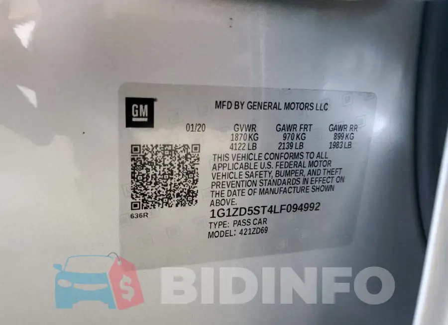 1G1ZD5ST4LF094992 Photo# 12