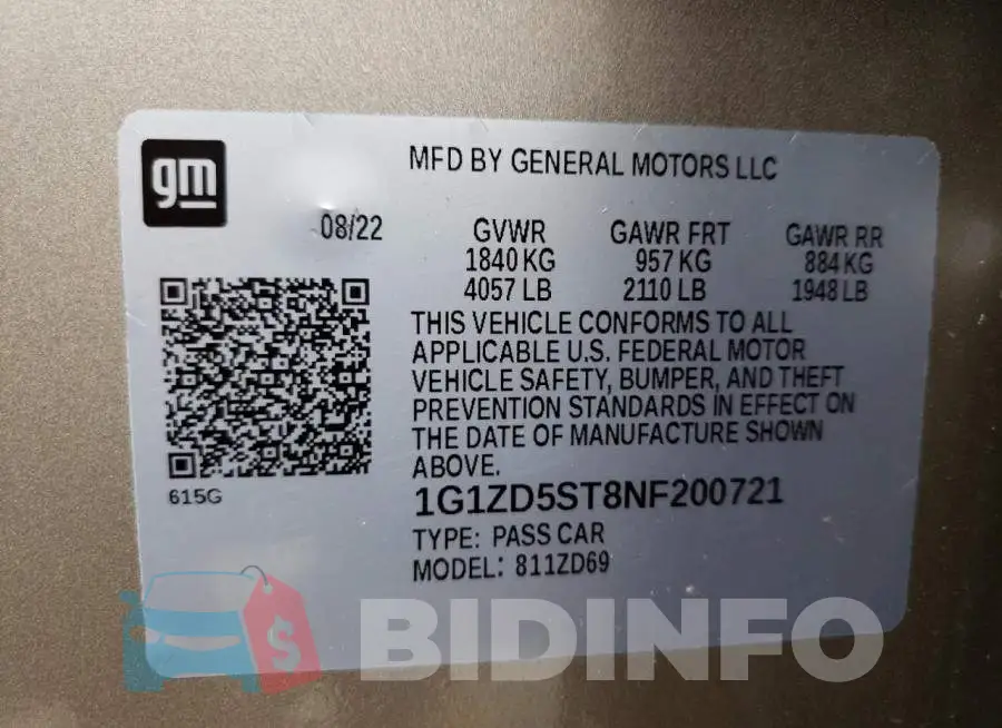 1G1ZD5ST8NF200721 Photo# 13