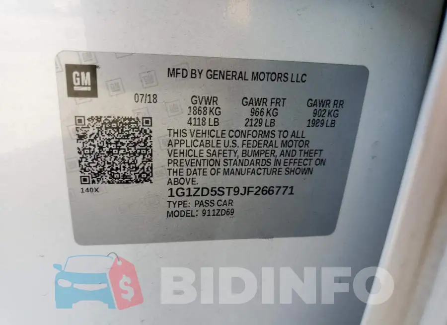 1G1ZD5ST9JF266771 Photo# 12
