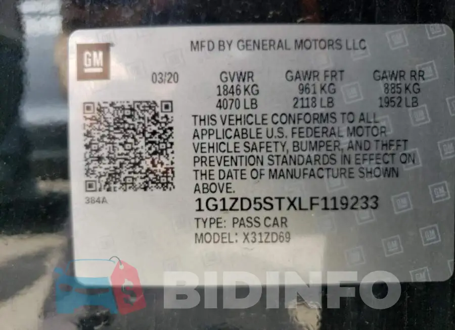 1G1ZD5STXLF119233 Photo# 12