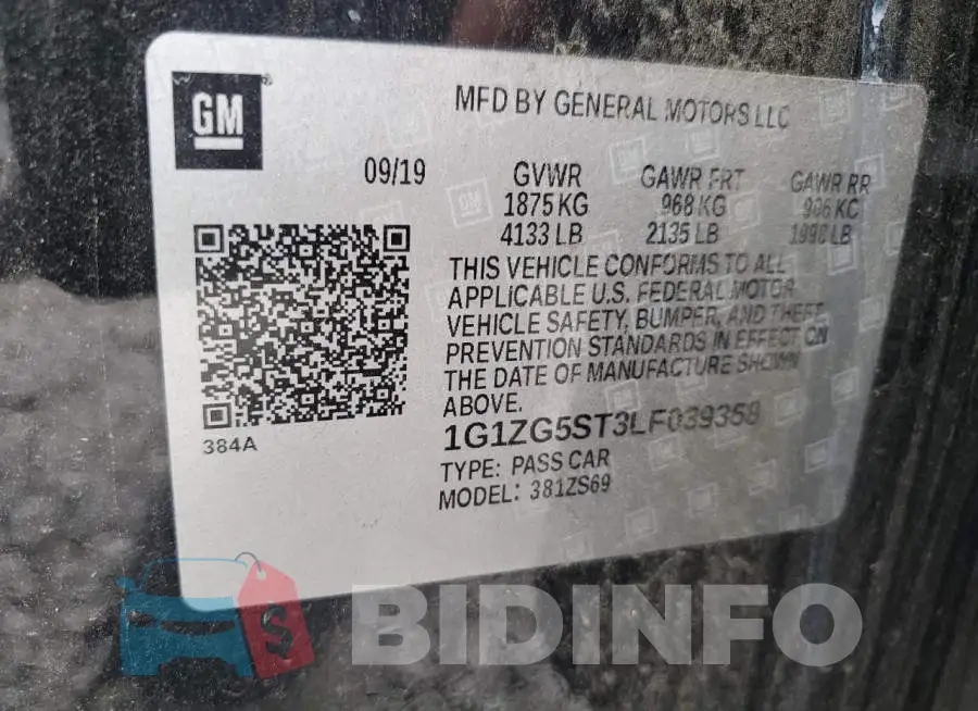 1G1ZG5ST3LF039358 Photo# 12