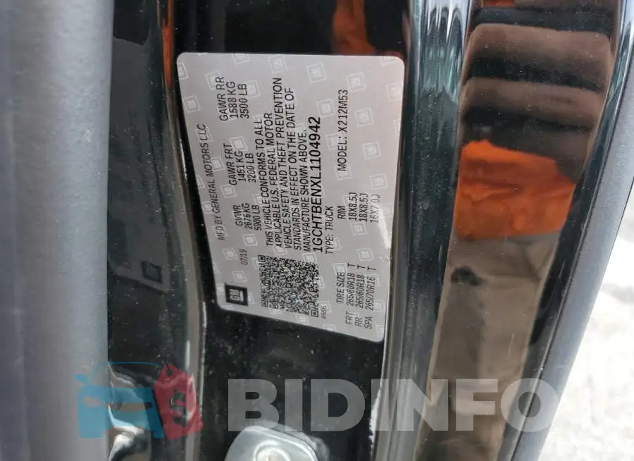 1GCHTBENXL1104942 Photo# 12