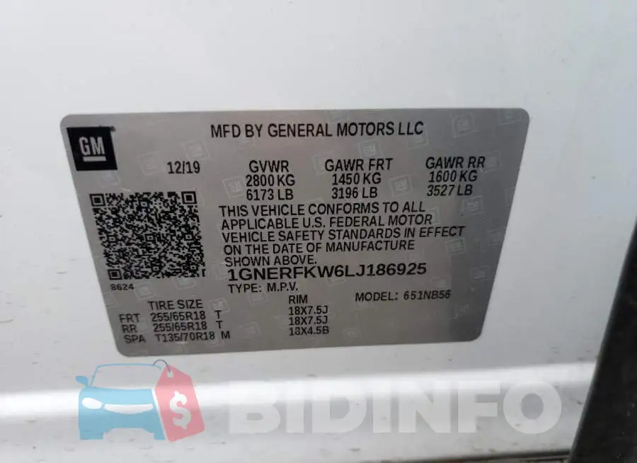 1GNERFKW6LJ186925 Photo# 13