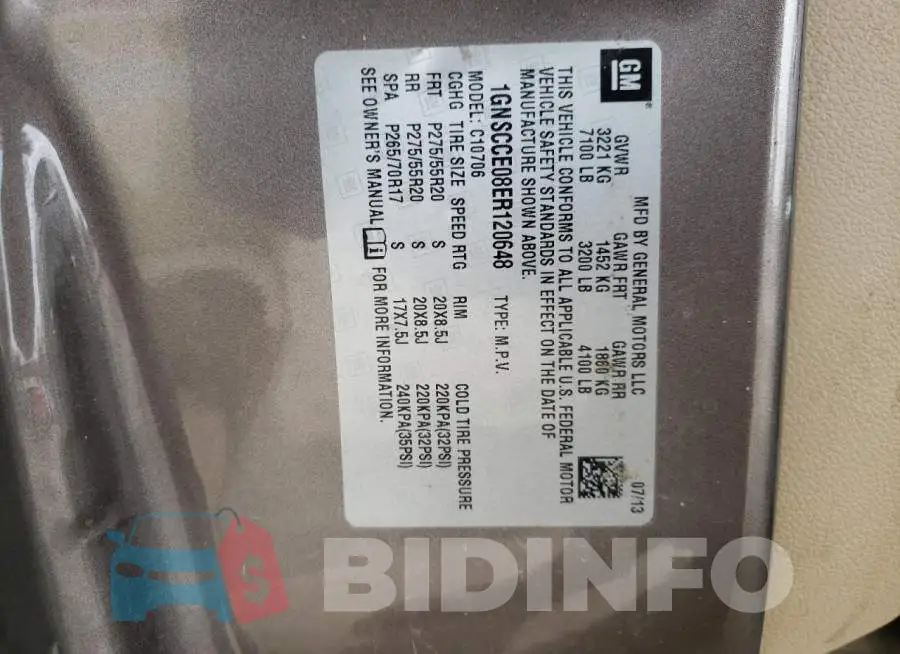 1GNSCCE08ER120648 Photo# 10