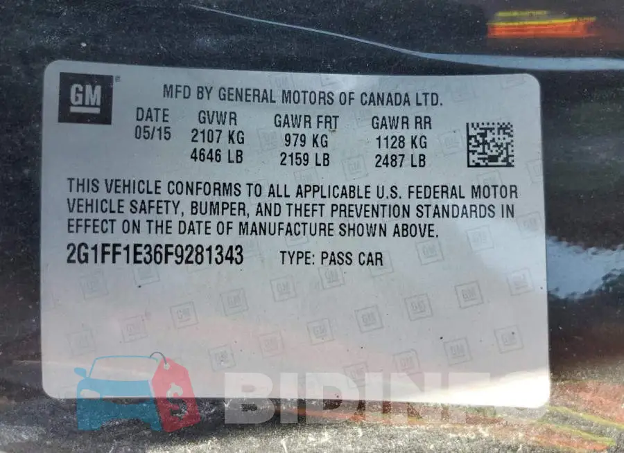 2G1FF1E36F9281343 Photo# 12