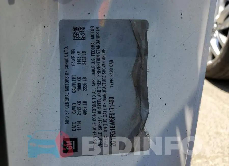 2G1FG1EW6F9171450 Photo# 13