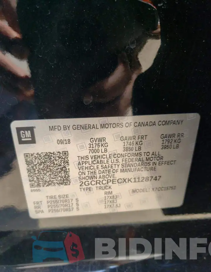 2GCRCPECXK1128747 Photo# 12