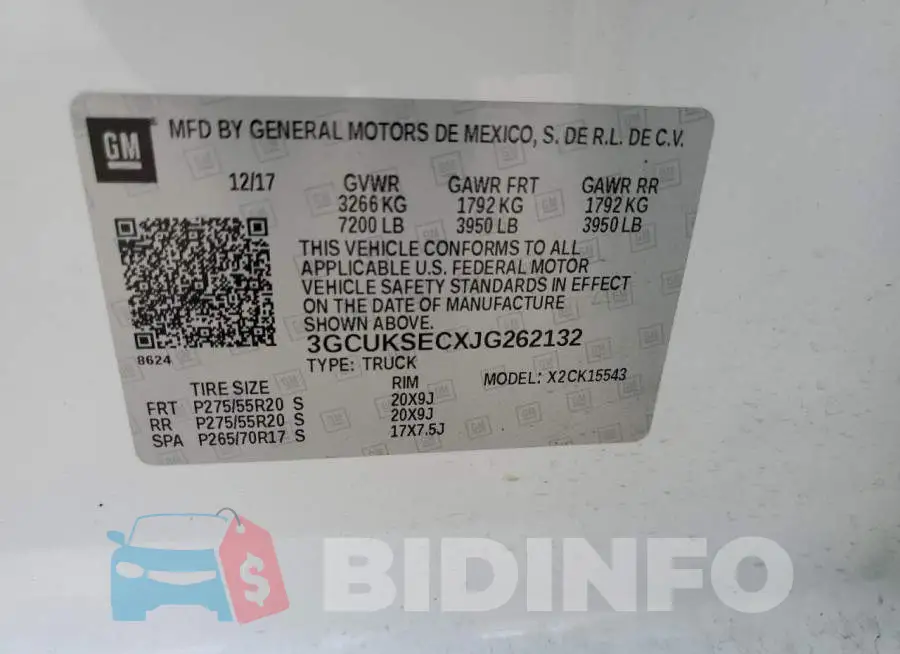 3GCUKSECXJG262132 Photo# 12