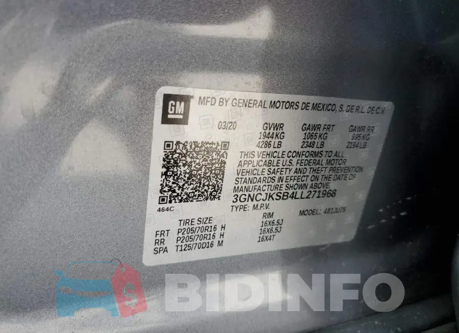 3GNCJKSB4LL271968 Photo# 12