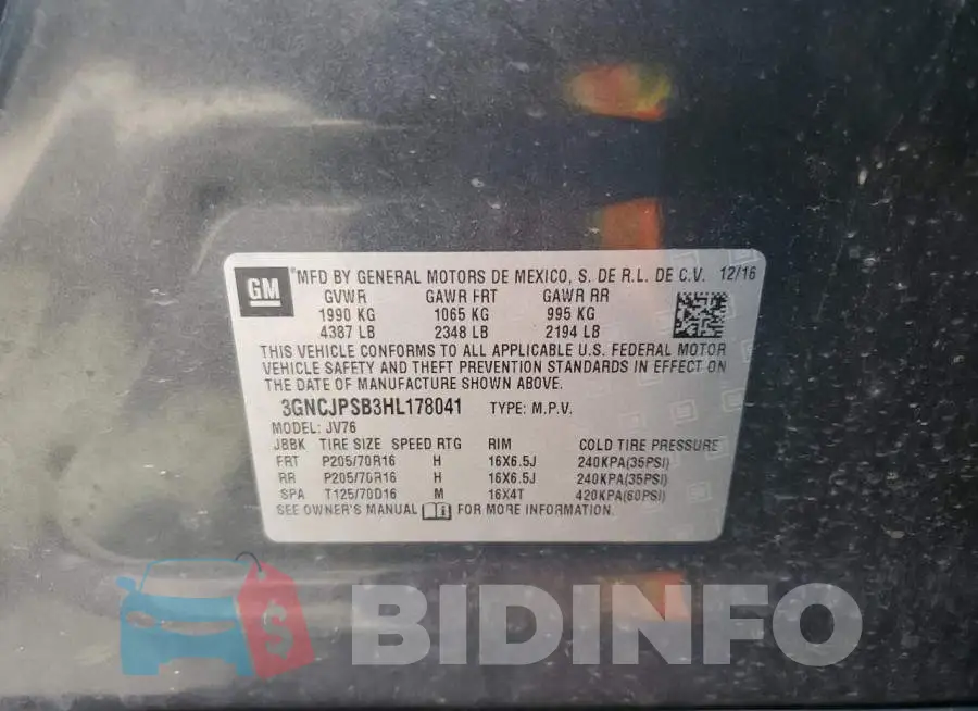 3GNCJPSB3HL178041 Photo# 14