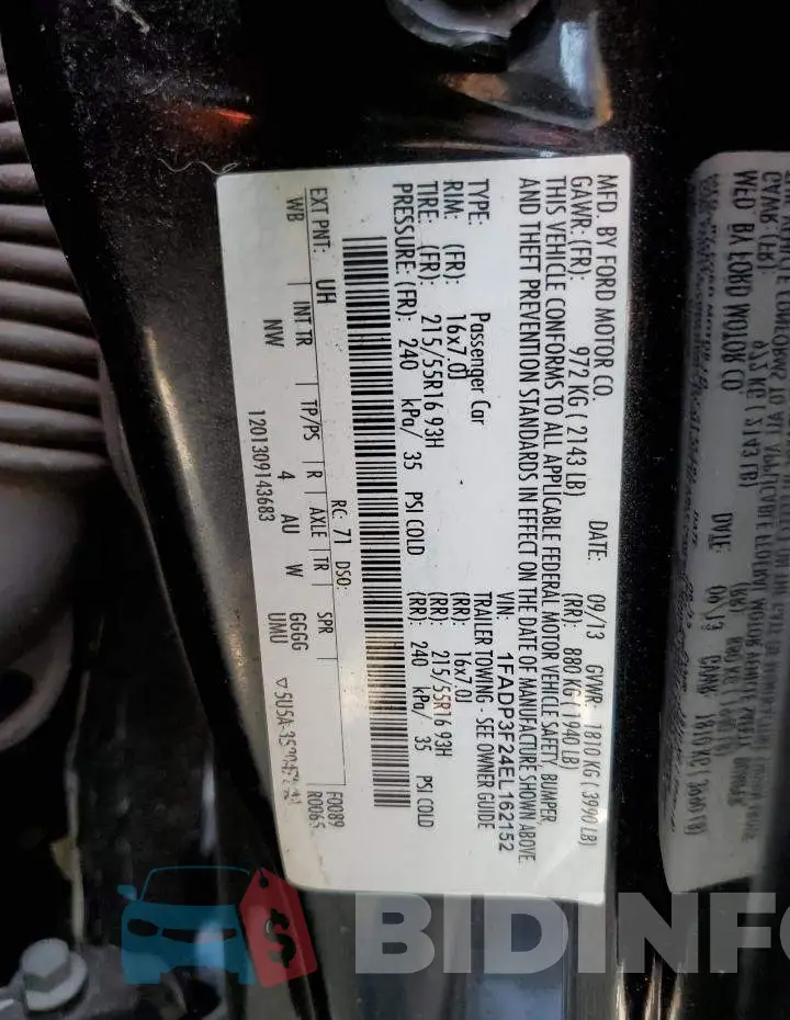 1FADP3F24EL162152 Photo# 13