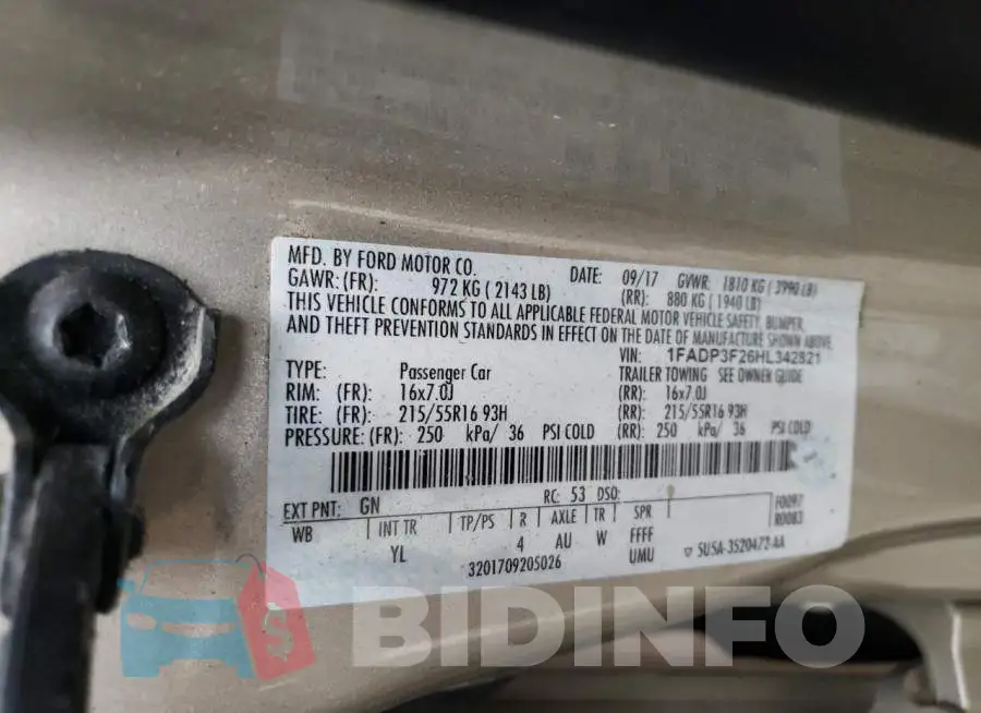1FADP3F26HL342821 Photo# 13