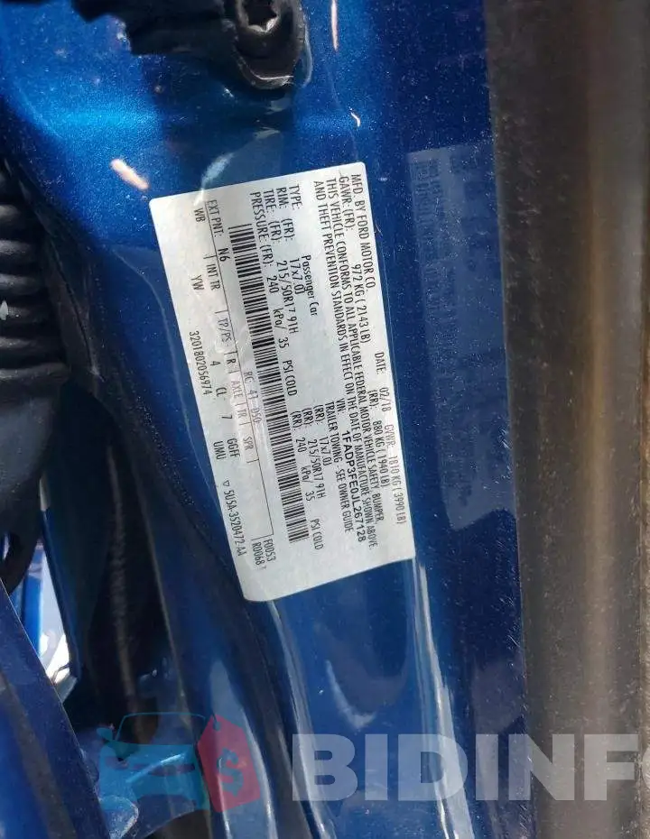 1FADP3FE0JL267128 Photo# 13