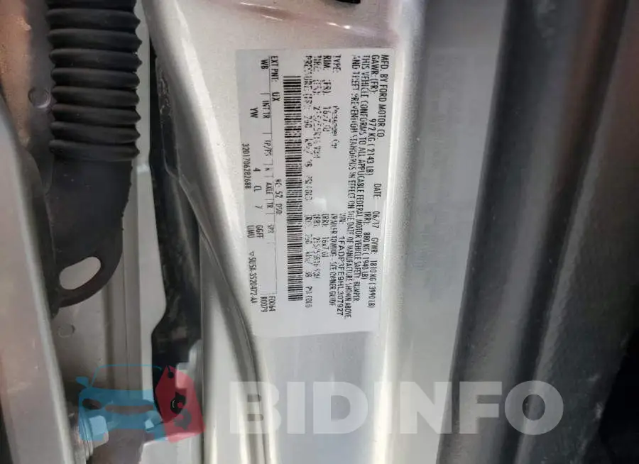 1FADP3FE9HL307927 Photo# 13