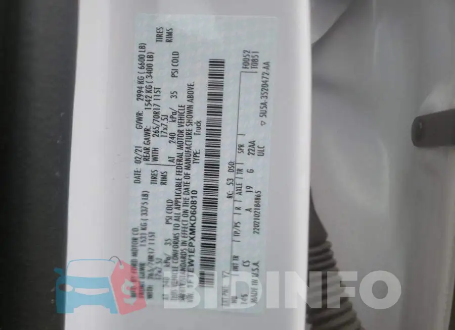1FTEW1EPXMKD60810 Photo# 12
