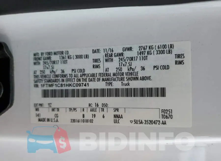 1FTMF1C81HKC09741 Photo# 12